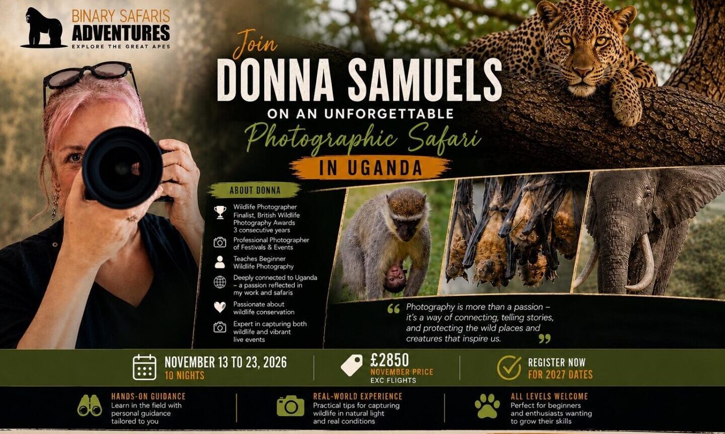11 DAYS UGANDA WILDLIFE PHOTOGRAPHY SAFARI AT (£2850) PP